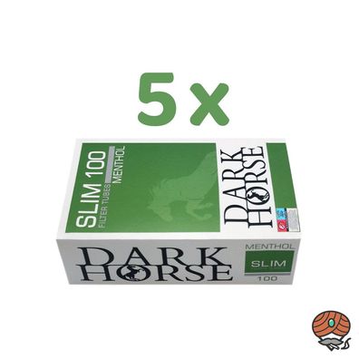 Dark Horse Menthol Slim Filterhülsen (5x 100 Stück)