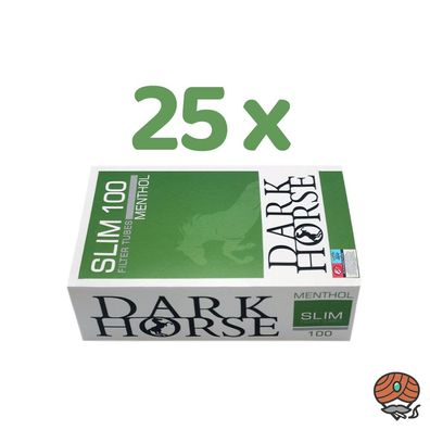 Dark Horse Menthol Slim Filterhülsen (25x 100 Stück)