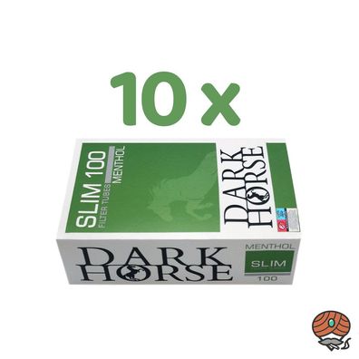 Dark Horse Menthol Slim Filterhülsen (10x 100 Stück)