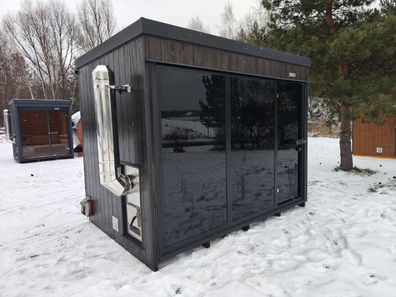 GardenAndPools Sauna Haus Sauna Hütte Outdoor Sauna Modell Horizont House M3