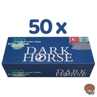 Dark Horse Extra Strong Menthol King Size Filterhülsen (50x 200 Stück)