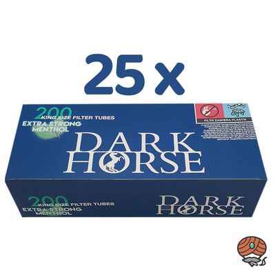Dark Horse Extra Strong Menthol King Size Filterhülsen (25x 200 Stück)