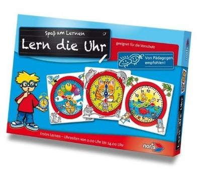 Spaß am Lernen - Lern die Uhr, Noris, Lernspiel, Zeiten, Uhrzeit lernen