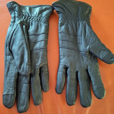 Handschuh aus Leder Größe 8 Seasons-schwarz-Lederhandschuhe