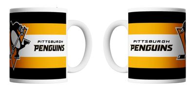 NHL Kaffeetasse Pittsburgh Penguins Stripes Becher Tasse Coffee Mug 4262438786079