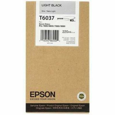 Epson Tintenpatrone light schwarz T 603 220 ml T 6037