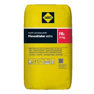 AKTION - SAKRET Fliesenkleber extra FKe 25kg MHD: 03/25