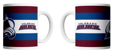 NHL Kaffeetasse Colorado Avalanche Stripes Becher Tasse Coffee Mug 4262438785928