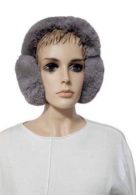 Weicher Unisex Plüsch Winter Ohrenschützer Ohrenwärmer Earmuffs in Grau