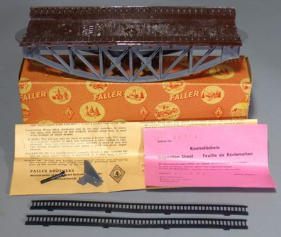 Faller H0 543/I Fischbauchbrücke Stahlbrücke Plastik-Kauf-Fertigmodell 50er/60er