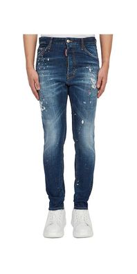 Dsquared2 Distressed Paint Splatter Denim Jeans Herren S74LB1330