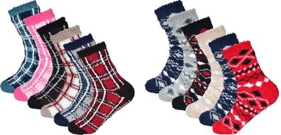 Neu 3 Paar Kuschelsocken Damen Herren - Wintersocken Bettsocken Homesocks Haussocken