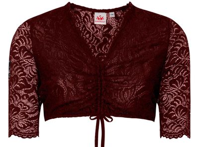 Spieth & Wensky Dirndlbluse Ansbach dunkelrot