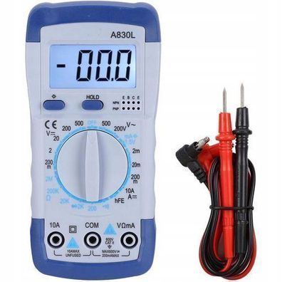 Rosfix Digital Multimeter A830L – LCD Anzeige, 600V, 10A, 2M? | 140x70x35mm