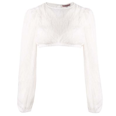 MarJo Dirndlbluse Pfatter Langarm ecru