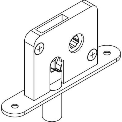 Hawa Zapfenschloss HAWA-Centerfold/Variofold 80/H m. Bolzen 13mm Stahl verzinkt