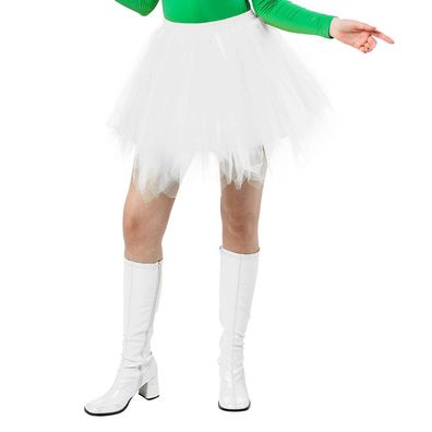 Tüllrock Tutu voluminös weiß - Größe: S/M