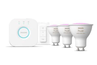 Philips Hue WhiteundCol. Amb. GU10 Dreierp. Starterset inkl DS