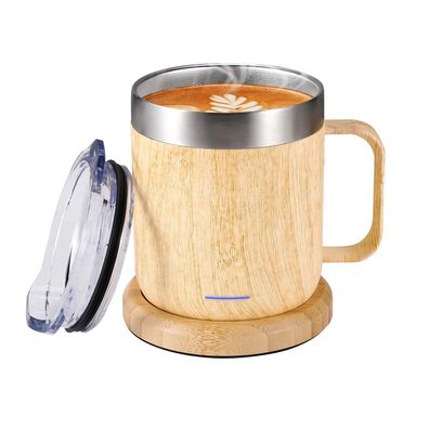 Self-Heating Coffee Mug, Smart USB Warmer with 55°C Thermostat, Double Layer Food Gra