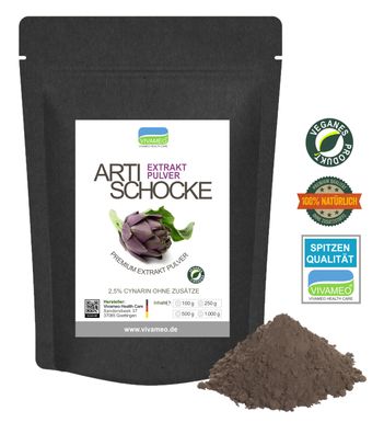 Artischocken Extrakt Pulver 2,5% Cynarin rein ohne Zusätze mit Zertifikat