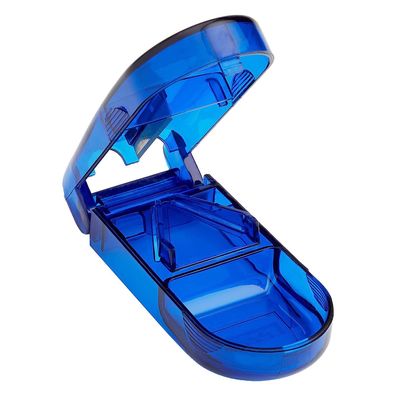 Tablettenteiler, Halbieren und Zerkleinern von Tabletten, Mit Aufbewahrungsfach