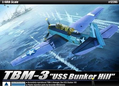 Academy 12285 TBM-3 USS Bunkerhill Tin 1:48 Academy 492285 Bausatz
