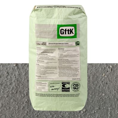AKTION - vdw 400 plus ZementfugenMörtel 25kg anthrazit MHD: 04/2026