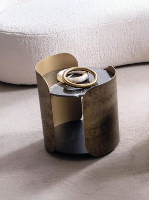 Brauner Runder Beistelltisch Wohnzimmer Kaffeetische Holzgestell