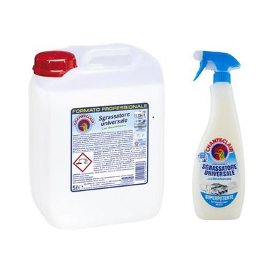 Chante Clair  Bicarbonat Sgrassatore Fettlöser 5Liter Kanister + 700ml Sprühflasche