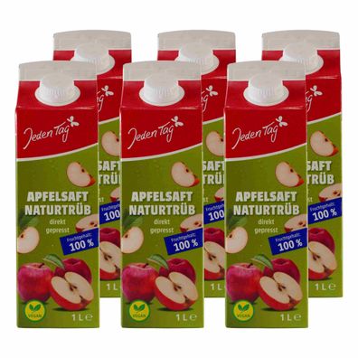 Jeden Tag Apfelsaft -naturtrüb- (12 x 1,0L)