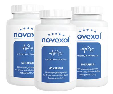 SET 3x60 kapseln Novexol Nahrungsergänzungsmittel mit Chrom