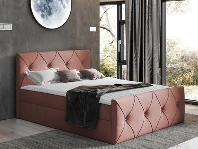 Boxspringbett Crystal Lux Modern Größenauswahl Design Doppelbett Schlafzimmer