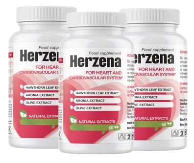 3x60 Kapseln Herzena für die Herzgesundheit | Nahrungsergänzungsmittel