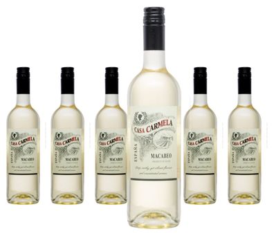 6 x Bodegas Castaño Casa Carmela Macabeo Dulce Blanco – 2025