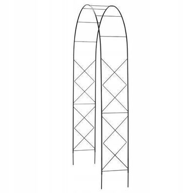 KADAX Rosenbogen für Kletterpflanzen, Pergola, Schwarz, 150 x 255 cm