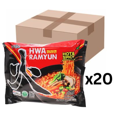 20er-Pack Paldo Instantnudeln HWA Ramyun Hot & Spicy 120g