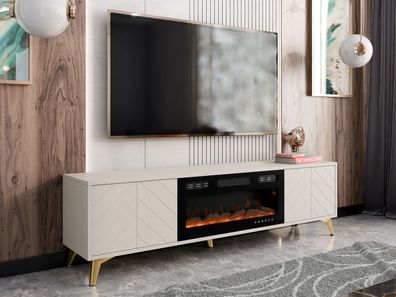 TV-Lowboard Xylix 2D EF mit Kamin TV Schrank Modern Design Wohnzimmer Kollektion M24