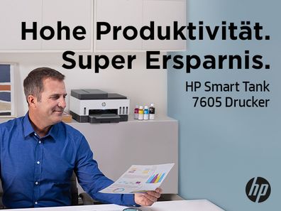 HP Smart Tank 7605 All-In-One, Home Office, Print, Copy, Scan, Fax, Adf And Wireless,