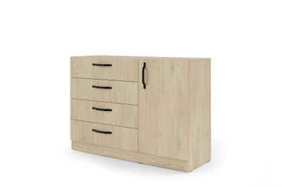 Furniture24 Kommode BRAGA BRK2DC-UM Sideboard 125 cm - Cremona Eiche