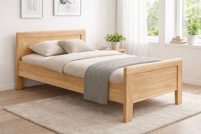 Seniorenbett 90x190 Eiche sägerauh Komfortbett made in Germany #3144