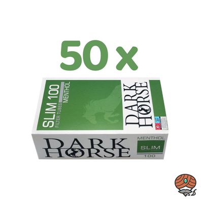 Dark Horse Menthol Slim Filterhülsen (50x 100 Stück)