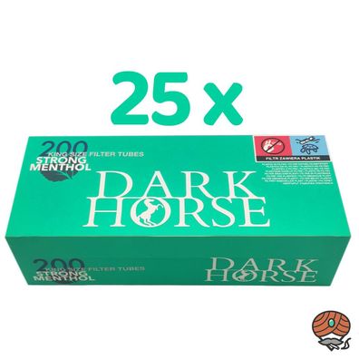 Dark Horse Strong Menthol King Size Filterhülsen (25x 200 Stück)