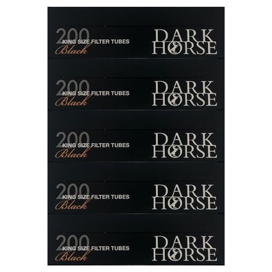 Dark Horse Black King Size Filterhülsen (5 x 200 Stück)