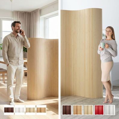 Paravent Raumteiler Trennwand Bambus 145 bzw. 195 x 250 cm Sichtschutz Spanische Wand