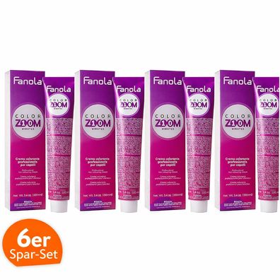 Fanola Color Zoom 7.4 Blond Kupfer Haarfarbe 6er Sparset
