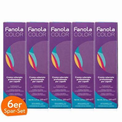 Fanola Cream Color 10.41 Platinblond Kupfer Asche 6er Sparset