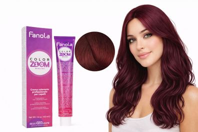 Fanola Color Zoom 6.6 Dunkelblond Rot Haarfarbcreme 10 Minuten, 100 ml