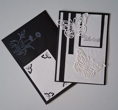 handgearbeitete Trauerkarte, Beileidskartekarte, letzte Grüße, Abschied