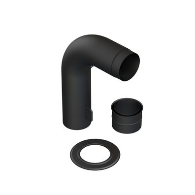 Thermia Rohrset gezogen Schwarz Ø 150mm (600 * 450)