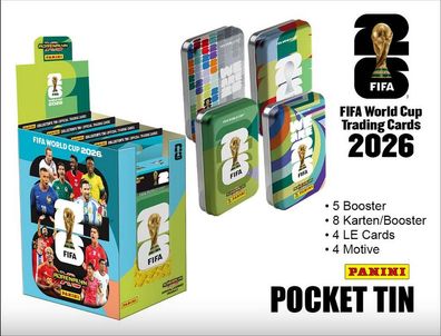 Fussball WM 26 Panini Adrenalyn XL FIFA World Cup 2026™  POCKET TIN BOX 1 Stck